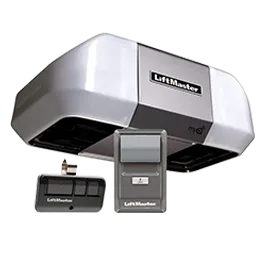 Garage door opener with remote and keypad