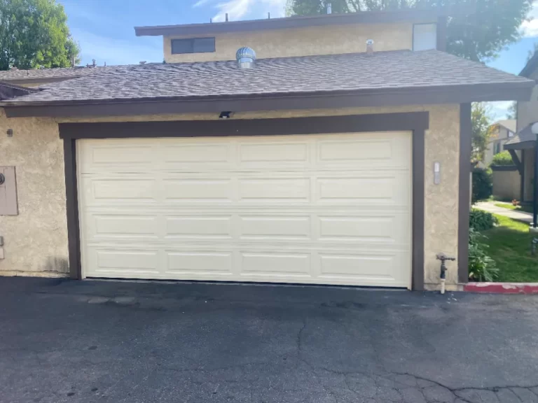 Almond long-panel garage door, a PLL project